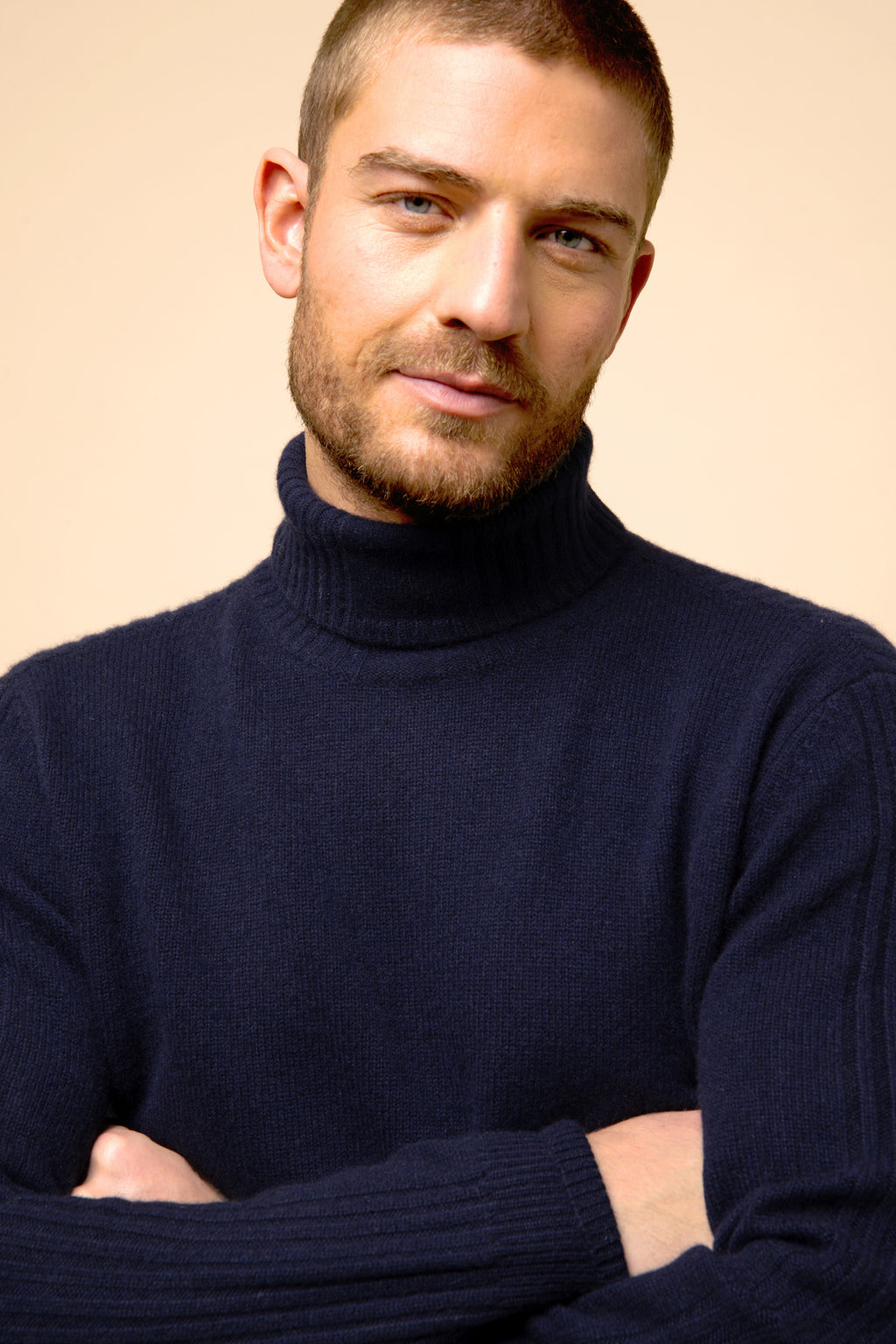 4-Ply Roll-Neck Jumper Noi - Navy