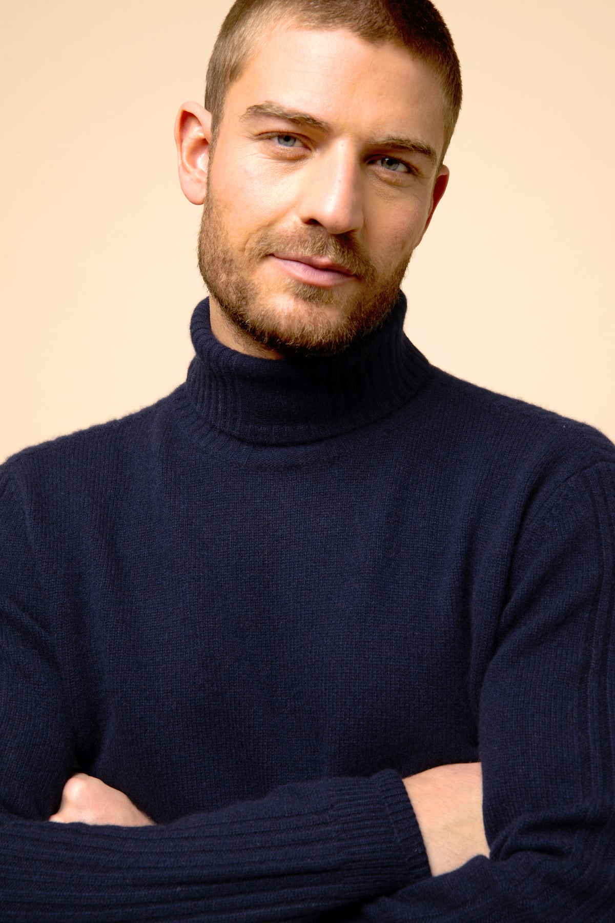 4-Ply Roll-Neck Jumper Noi - Navy