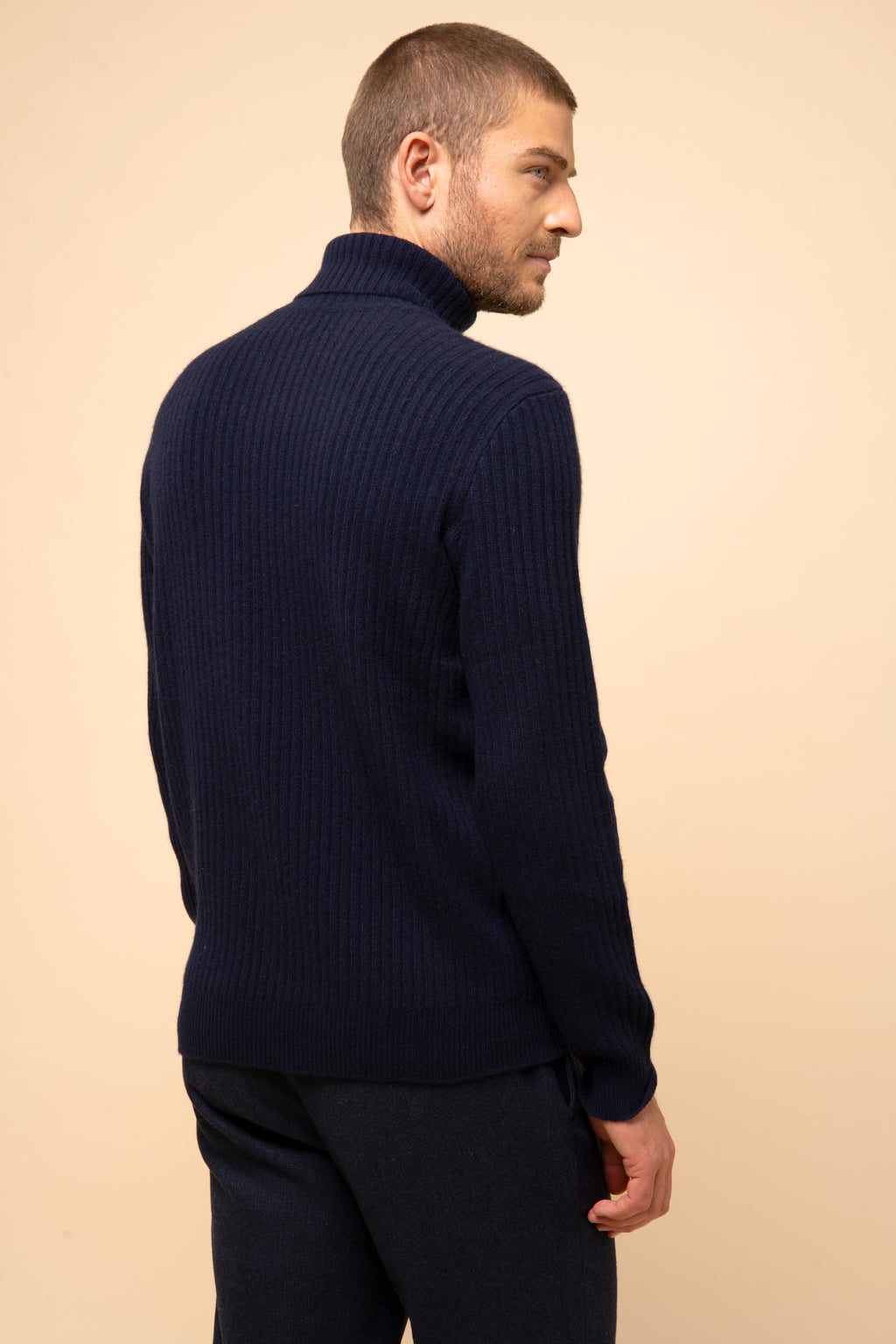 4-Ply Roll-Neck Jumper Noi - Navy