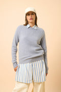 Sweater Cuello Redondo 4 Hilos - Arequipa - Azul Marfil