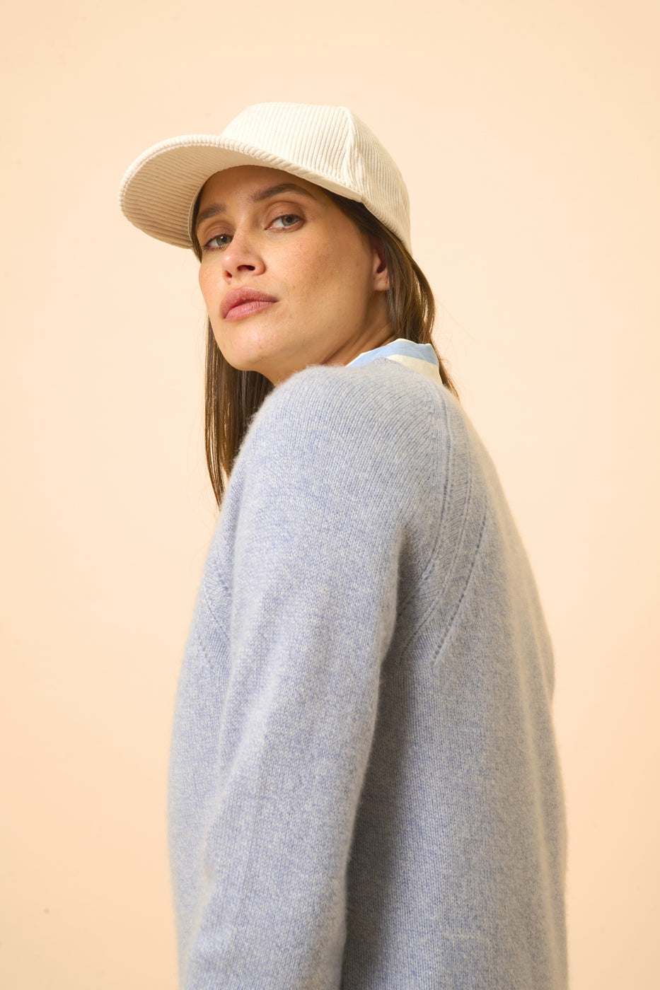 Sweater Cuello Redondo 4 Hilos - Arequipa - Azul Marfil