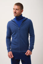 Chaqueta Con Cremallera Y Capucha - Elliot - Océano Jaspeado