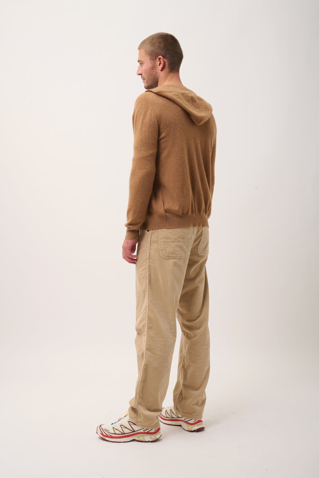 Zip-Up Hooded Cardigan - Elliot - Hazelnut