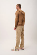 Zip-Up Hooded Cardigan - Elliot - Hazelnut