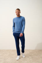 Pull Col Rond - Howard - Bleu Denim