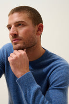 Pull Col Rond - Howard - Bleu Denim