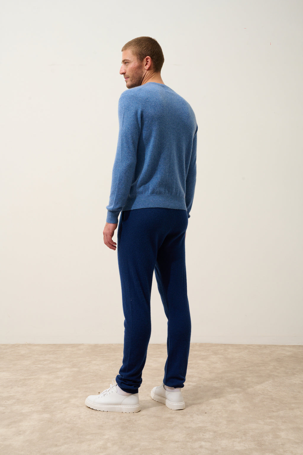 Pull Col Rond - Howard - Bleu Denim