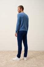 Pull Col Rond - Howard - Bleu Denim
