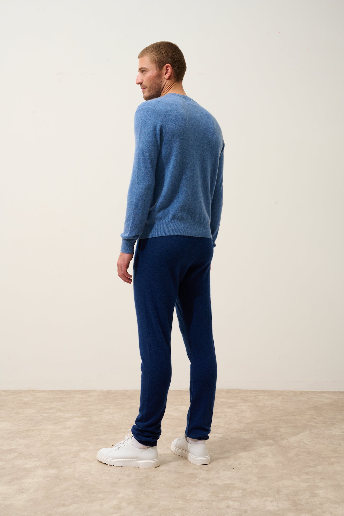 Pull Col Rond - Howard - Bleu Denim