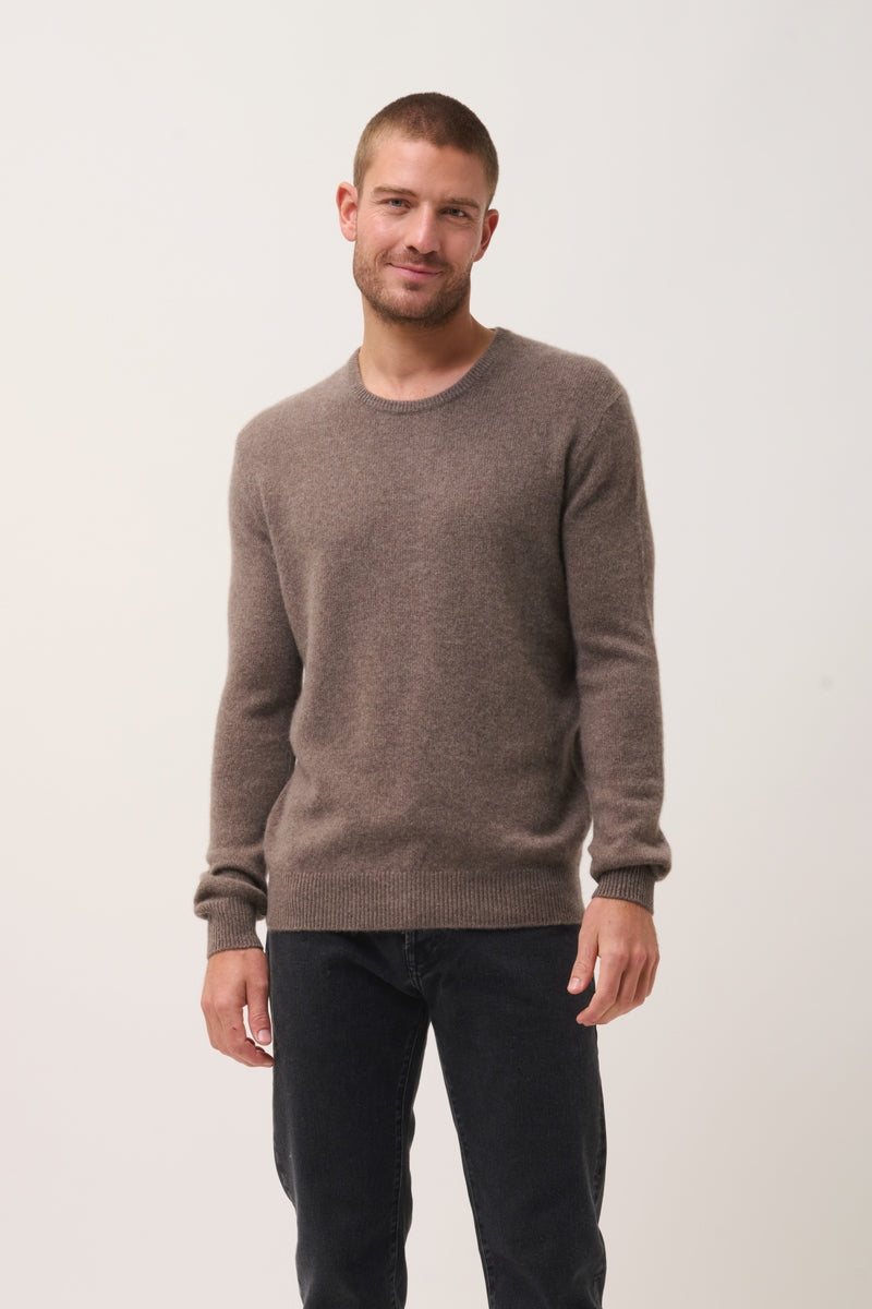 Pull Col Rond 4 Fils - Gabin - Taupe Chiné