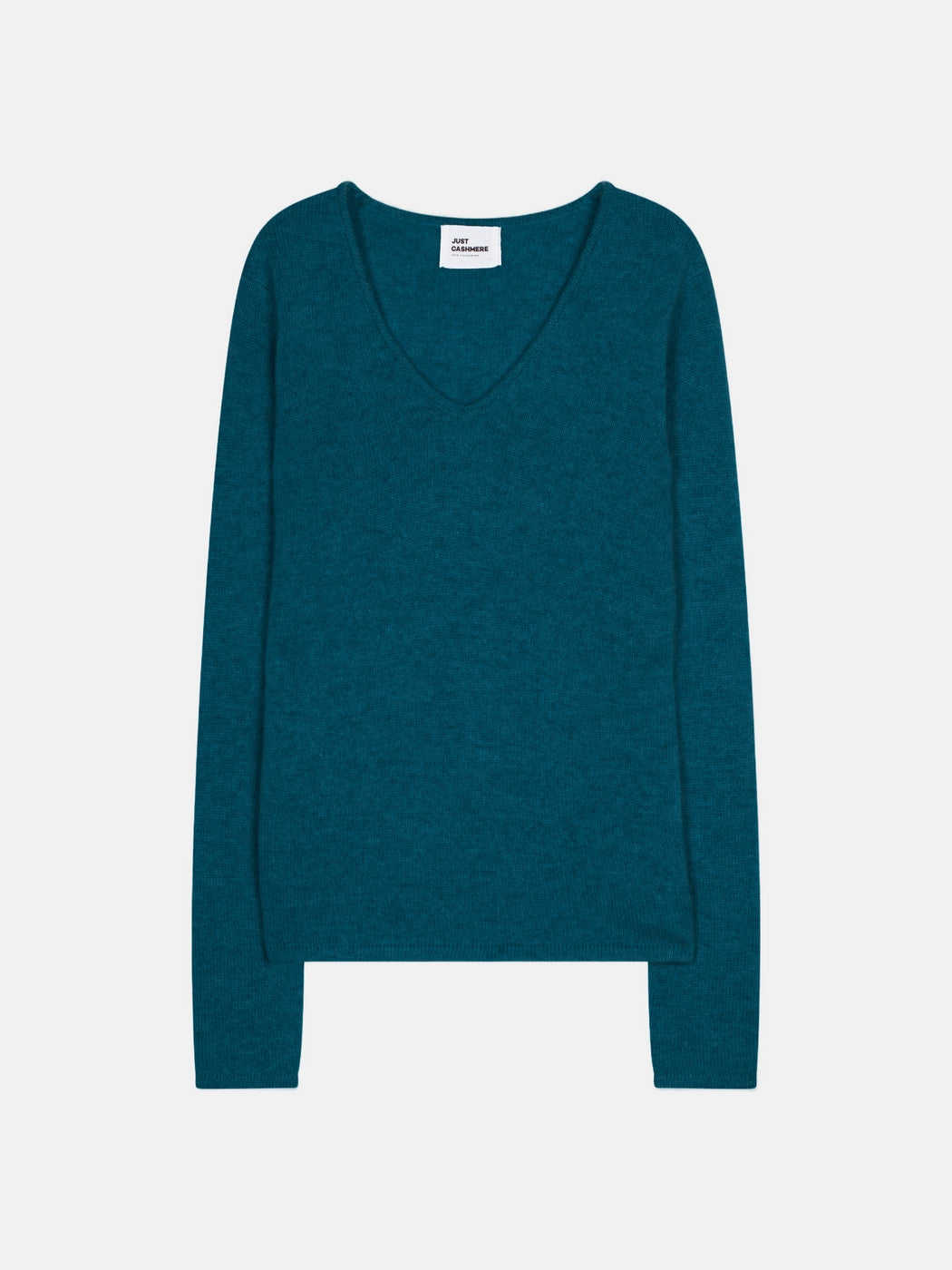 4-Ply V-Neck Sweater - Abby - Peacock Blue