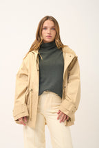 Pull Col Roulé - Ava - Kaki Chiné