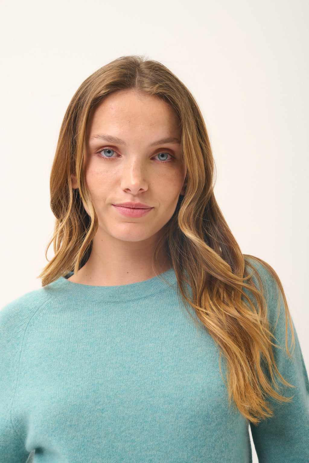 Crew-Neck Jumper - Jane - Mottled Green