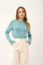 Crew-Neck Jumper - Jane - Mottled Green