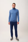 Pull Col Roulé - Connor - Bleu Denim