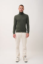 Roll Neck Jumper - Connor - Khaki