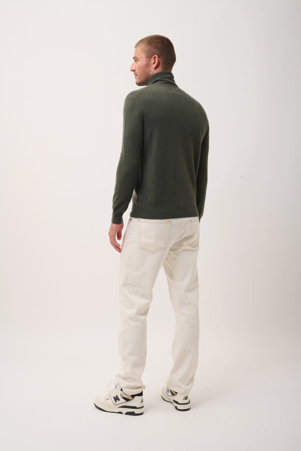 Roll Neck Jumper - Connor - Khaki