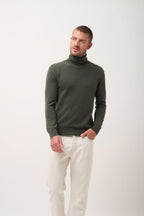 Roll Neck Jumper - Connor - Khaki