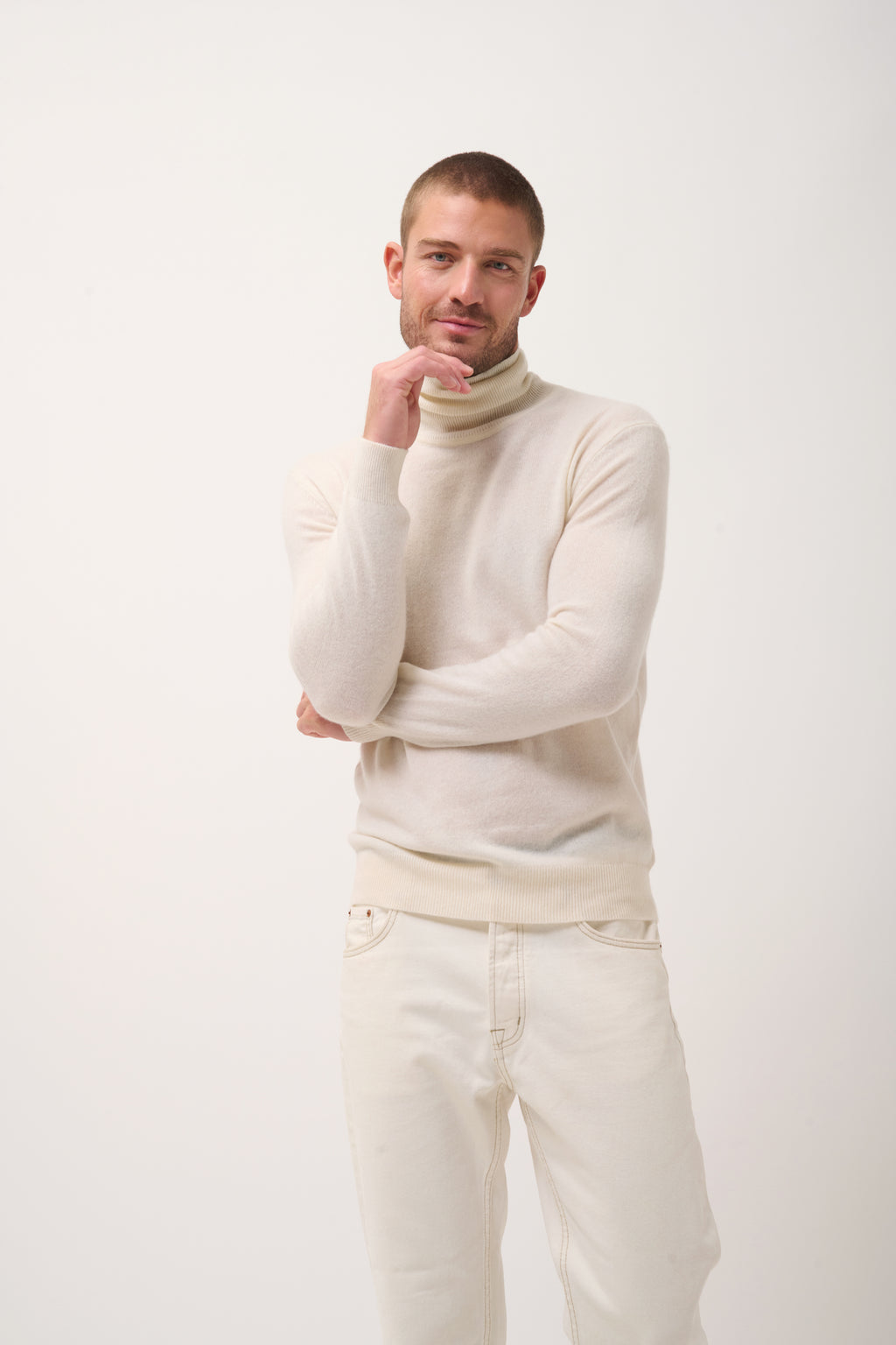 Pull Col Roulé - Connor - Neige