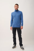 Pull Col Roulé 4 Fils - Sacha - Bleu Denim