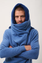 Pull Col Roulé 4 Fils - Sacha - Bleu Denim