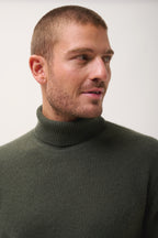 Just Cashmere - Pull Col Roulé 4 Fils - Sacha - Kaki