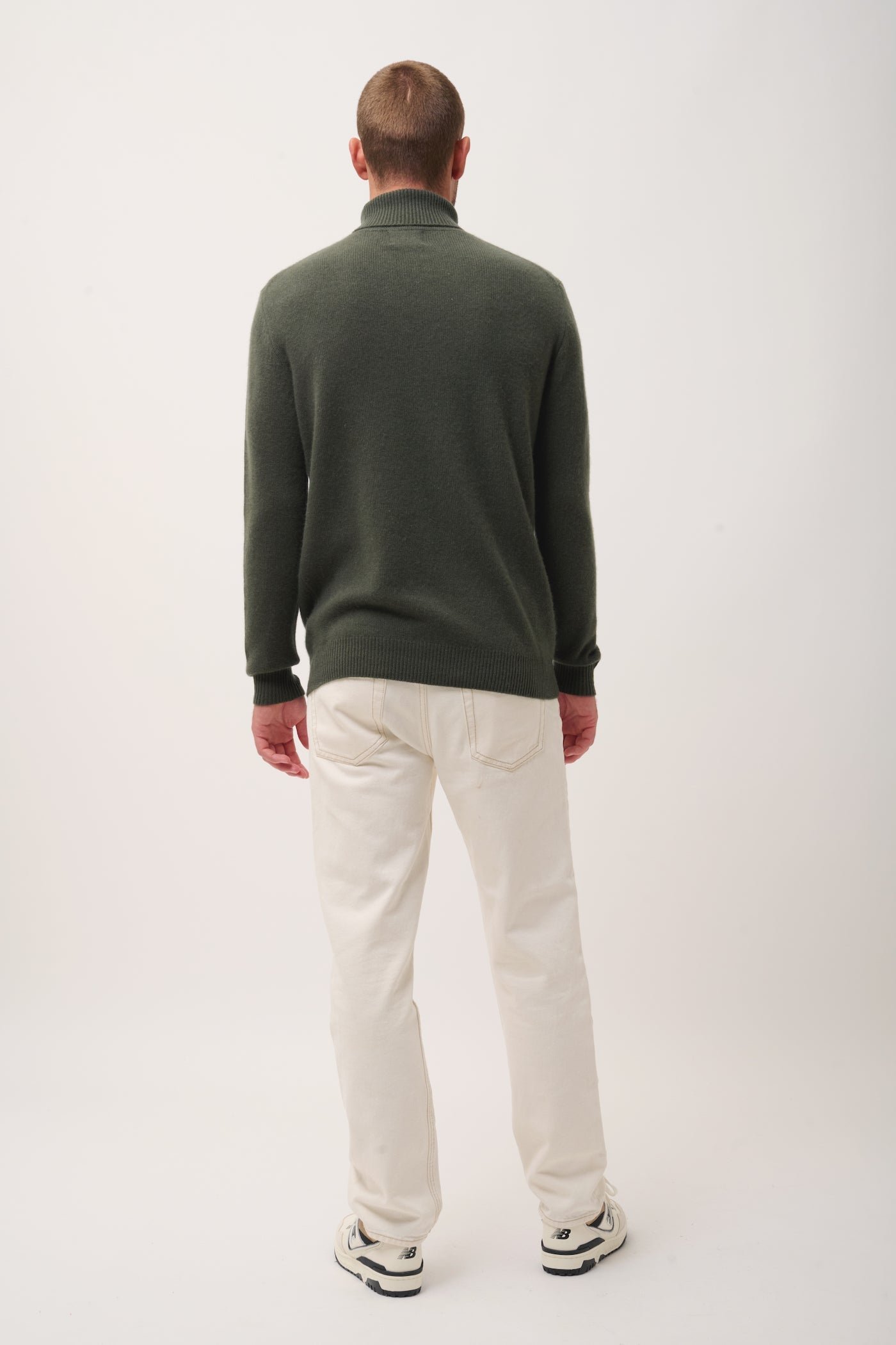 Just Cashmere - Pull Col Roulé 4 Fils - Sacha - Kaki