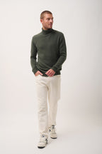 Just Cashmere - Pull Col Roulé 4 Fils - Sacha - Kaki