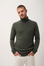 Just Cashmere - Pull Col Roulé 4 Fils - Sacha - Kaki