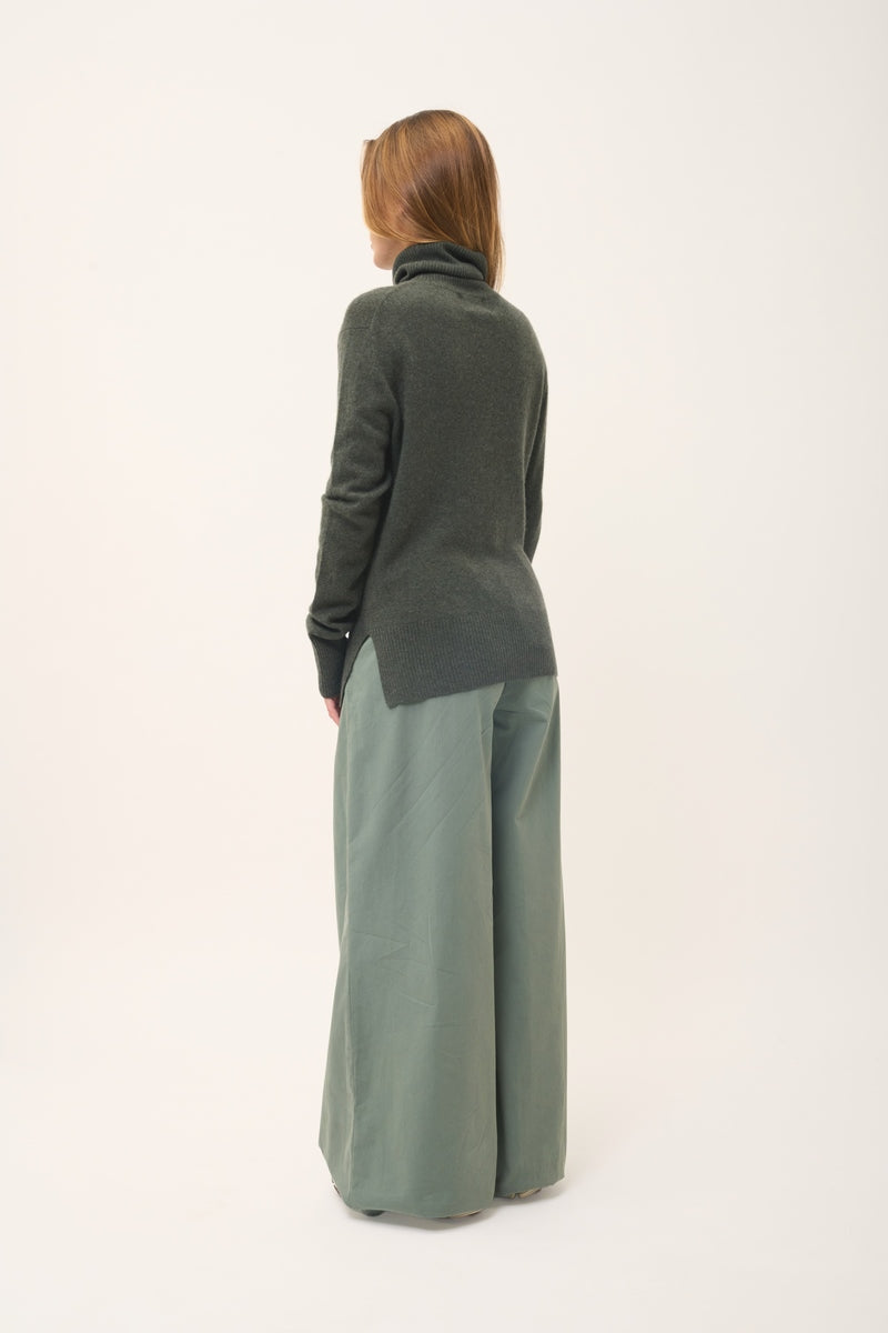 Pull Col Roulé - Lexie - Kaki Chiné