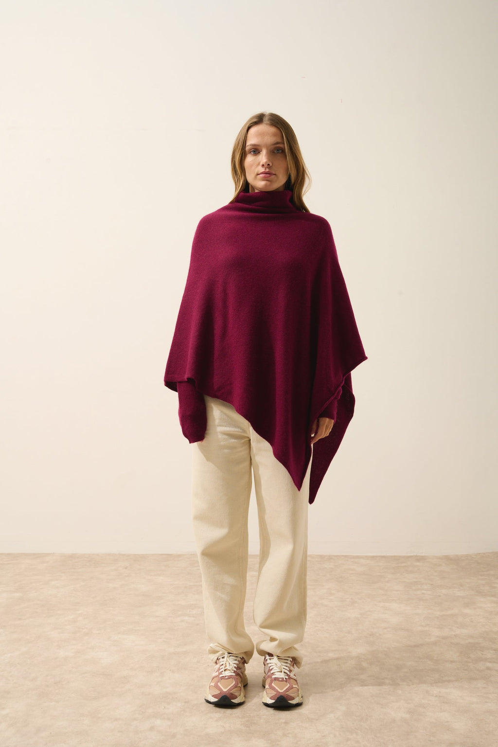 Poncho 4 Hilos - Ashley - Burdeos