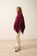 Poncho 4 Fils - Ashley - Bordeaux