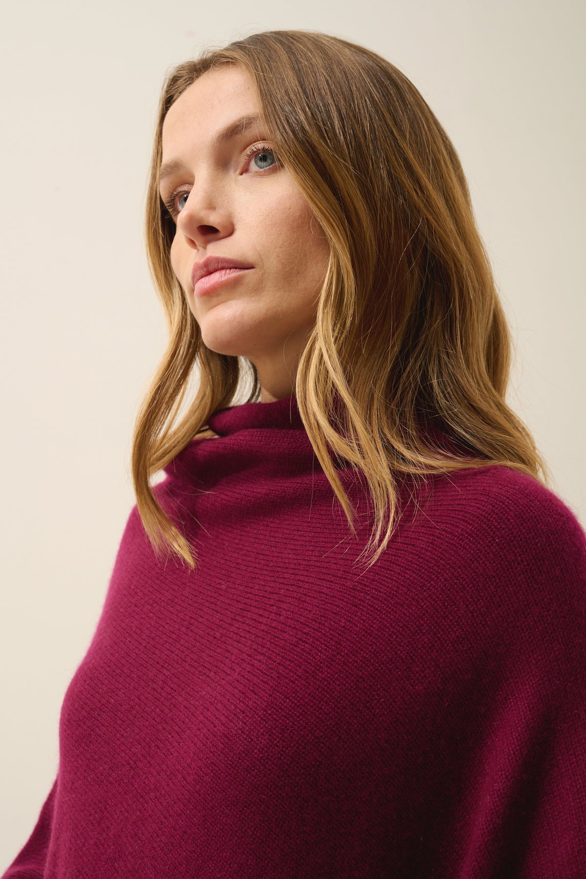 Poncho 4 Hilos - Ashley - Burdeos