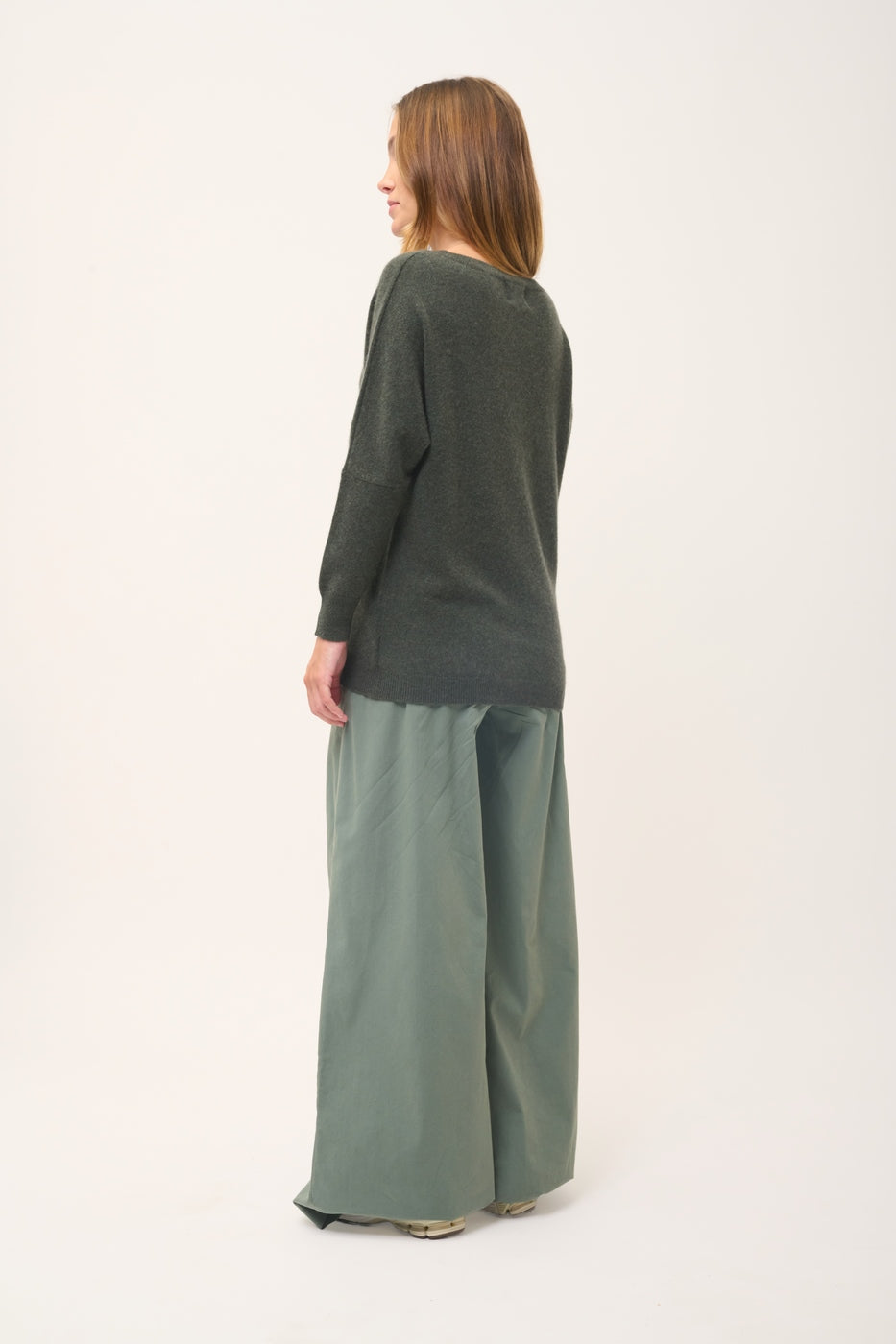 Pull Chauve Souris - Rebecca - Kaki Chiné
