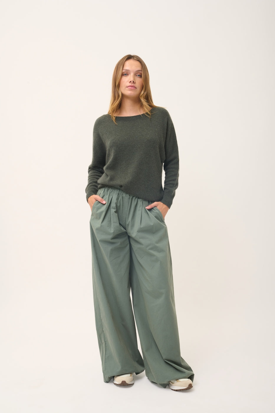 Pull Chauve Souris - Rebecca - Kaki Chiné