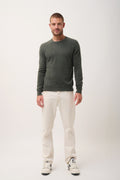 Pull Col Rond - Noe - Kaki Chiné