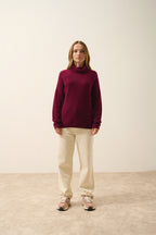 Roll-Neck Jumper - Blantyre - Burgundy