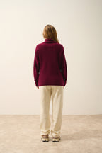 Roll-Neck Jumper - Blantyre - Burgundy