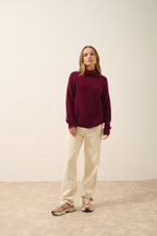 Roll-Neck Jumper - Blantyre - Burgundy
