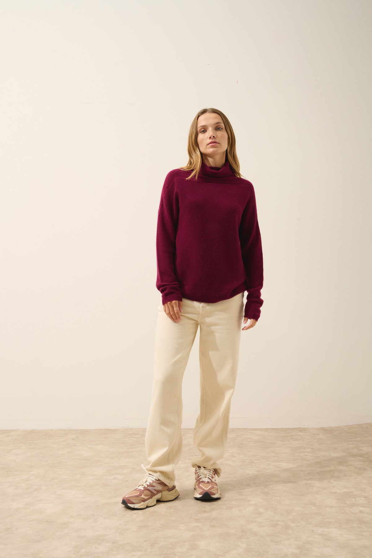 Roll-Neck Jumper - Blantyre - Burgundy