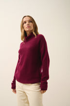 Roll-Neck Jumper - Blantyre - Burgundy