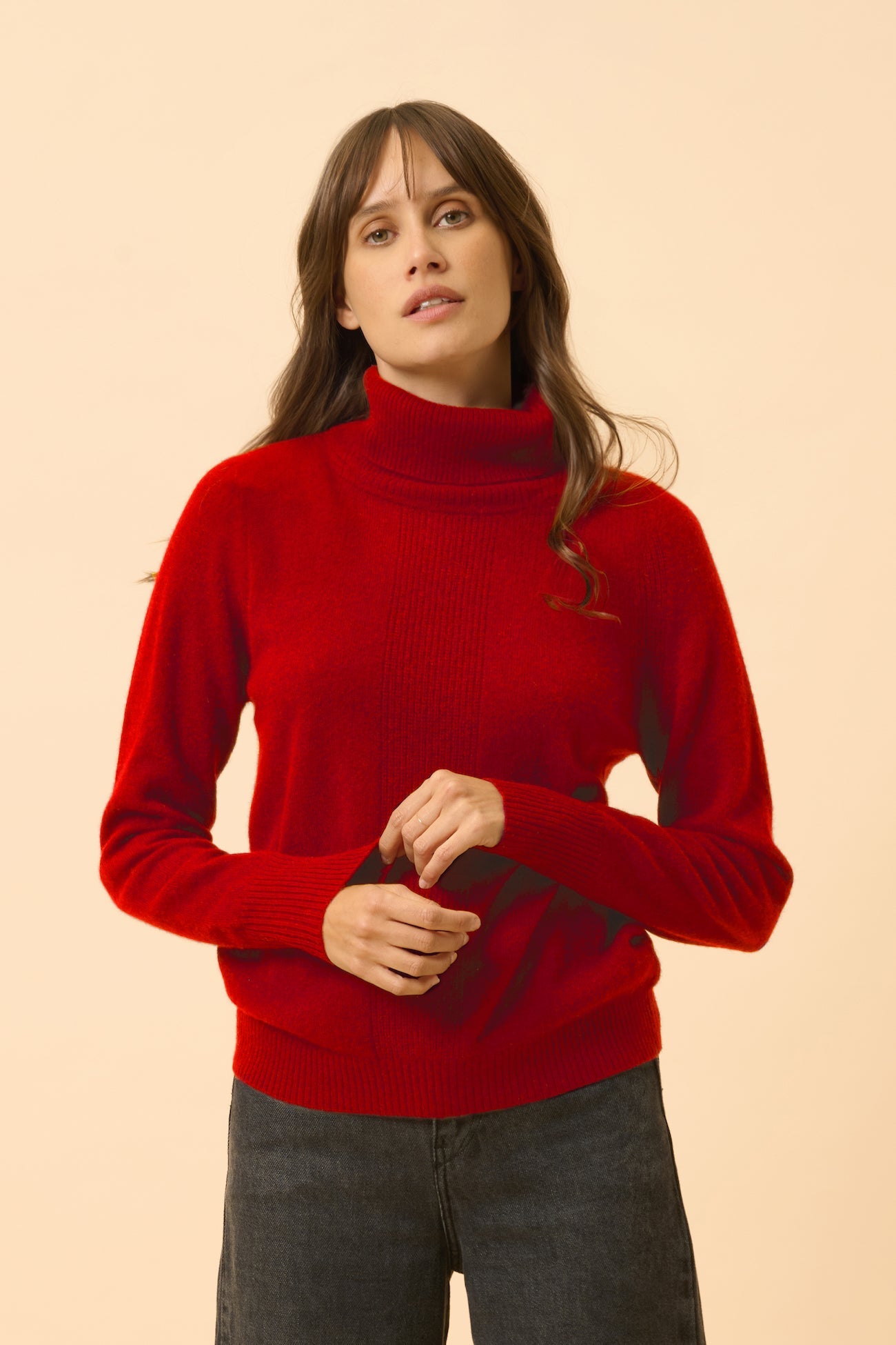 Pull Col Roulé - Lilly - Rouge