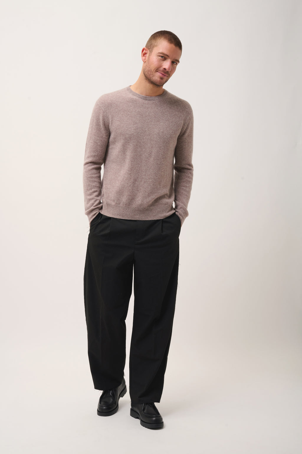 Crew-Neck Jumper - Howard - Mottled Caribou