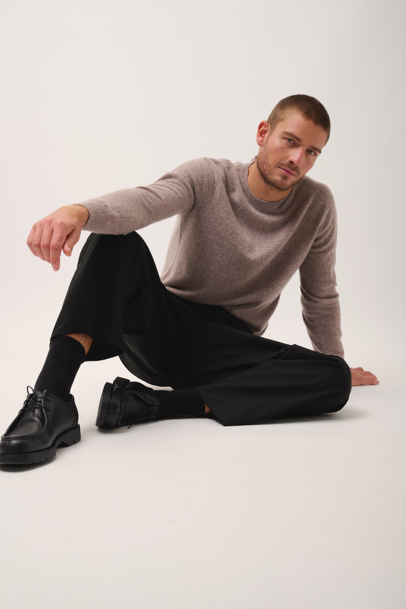 Crew-Neck Jumper - Howard - Mottled Caribou