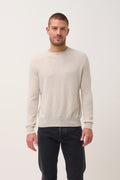 Pull Col Rond - Howard - Gris Perle Chiné