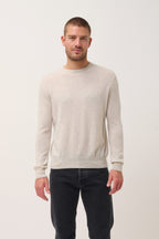 Pull Col Rond - Howard - Gris Perle Chiné