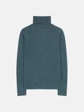 Pull Col Roulé-Ava-100% Cachemire, 2 Fils-Vert Canard Chiné-Femme