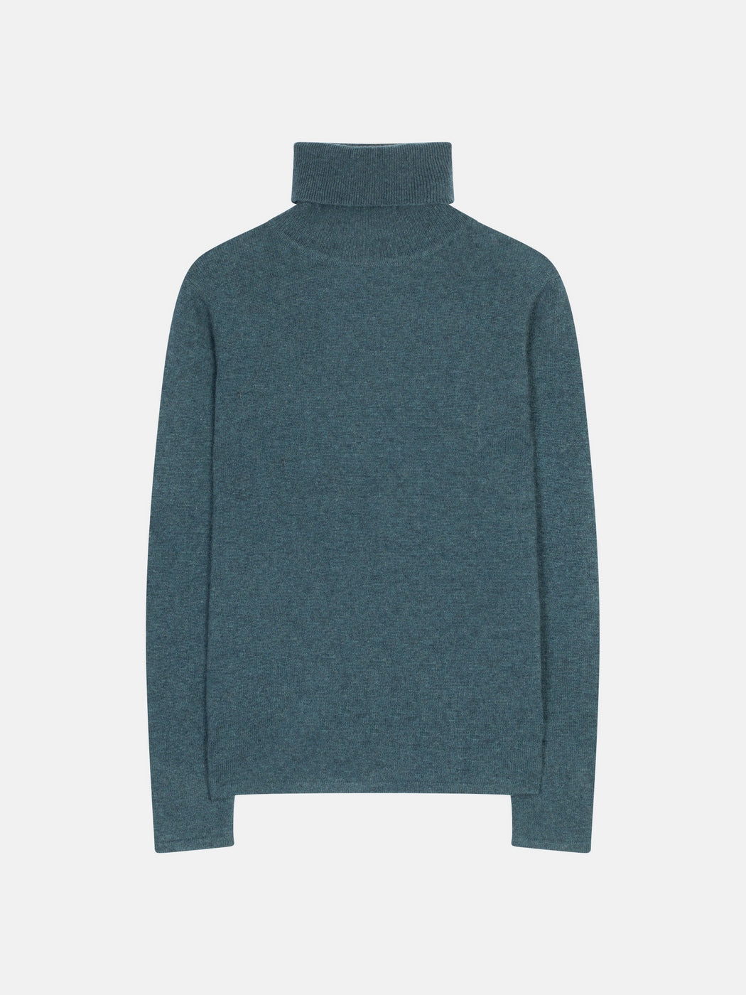 Pull Col Roulé-Ava-100% Cachemire, 2 Fils-Vert Canard Chiné-Femme
