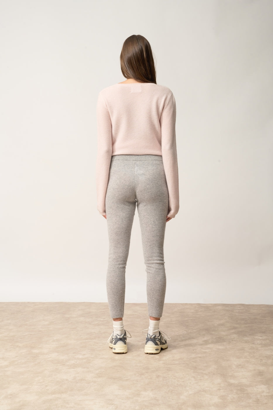 Legging-Agathe-100% Cachemire, 2 Fils-Nuage Chiné-Femme