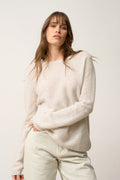 Pull Col Bateau-Nethy-100% Cachemire, 2 Fils-Gris Perle Chiné-Femme